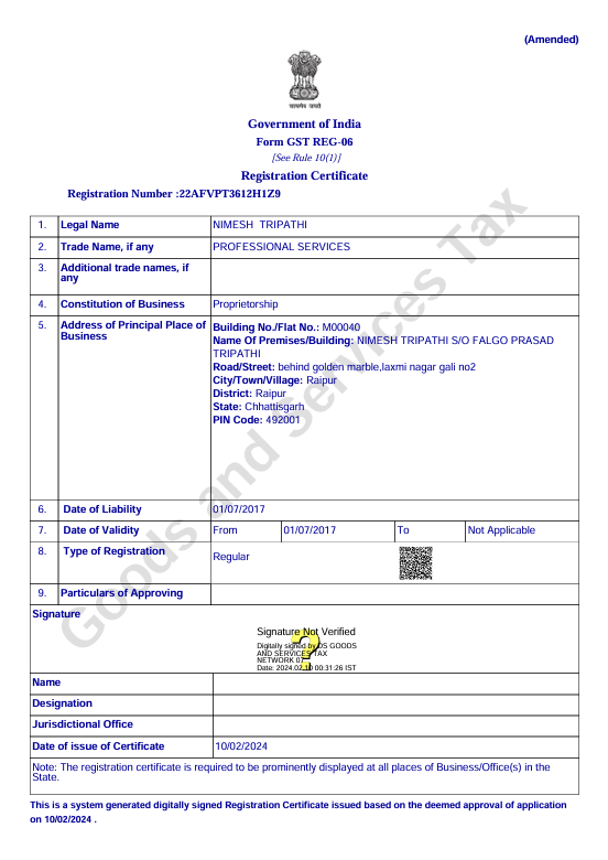 UDYAM Certified Packers and Movers Company